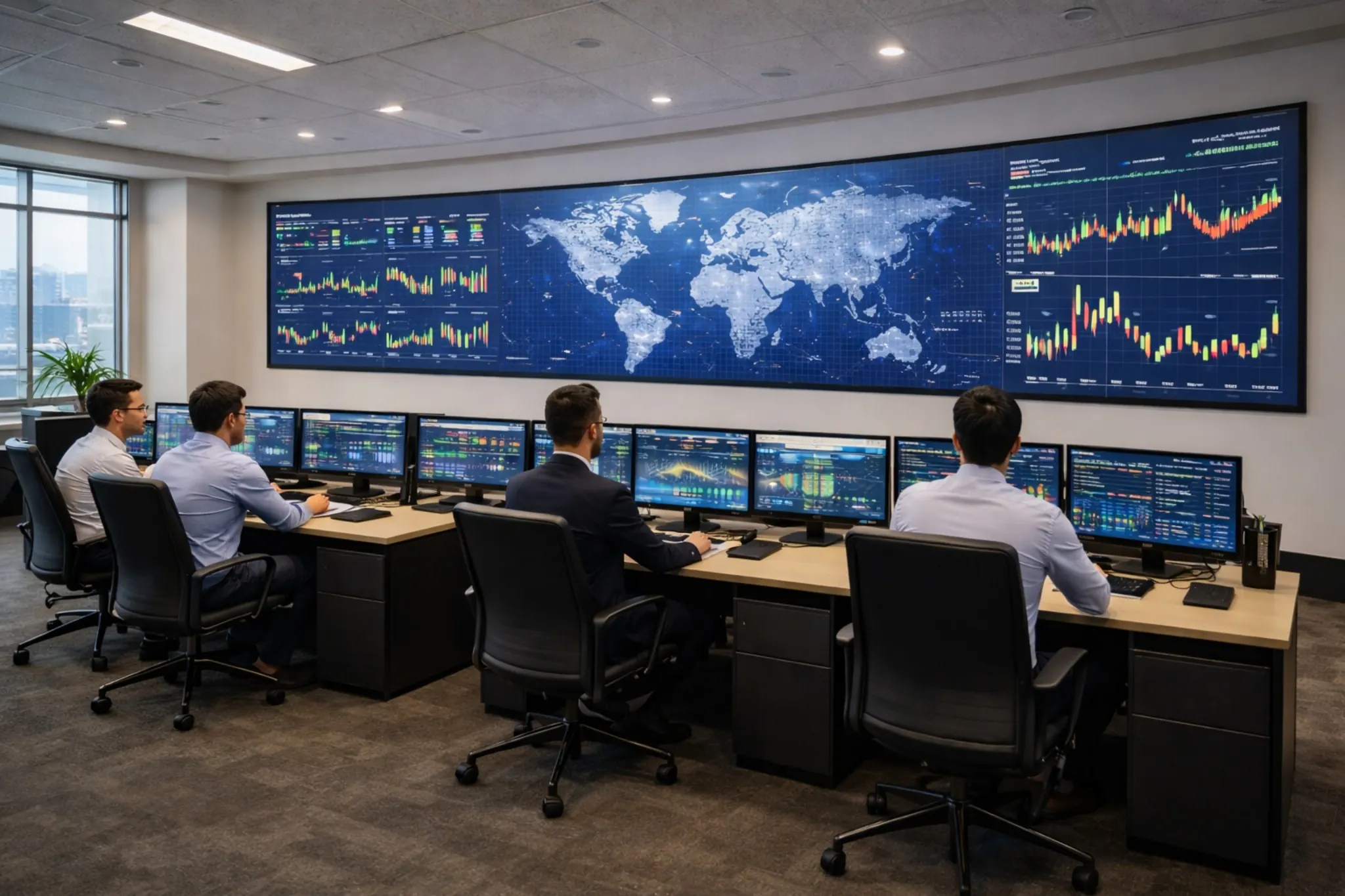 Trading room videowall solution in Singapore